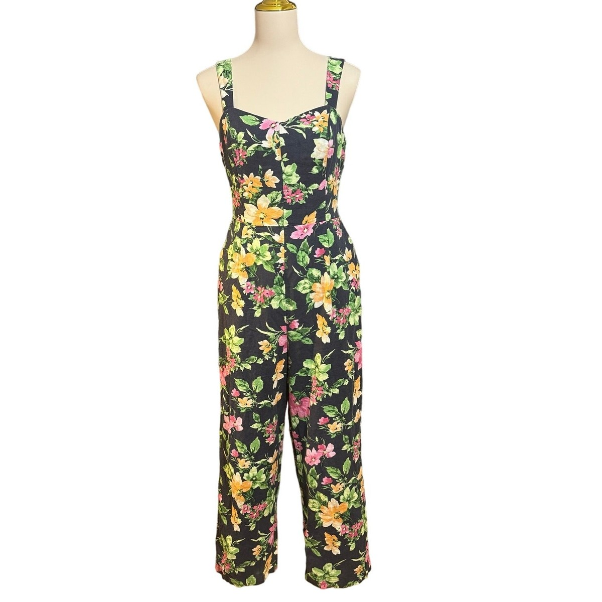 Old Navy Linen Floral Wide Leg Jumpsuit 🏒 - photo 3