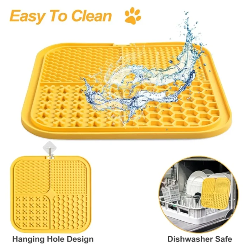 Pet Licking Mat with Spatula - Slow Feeder for Dogs and Cats image indicator(6)