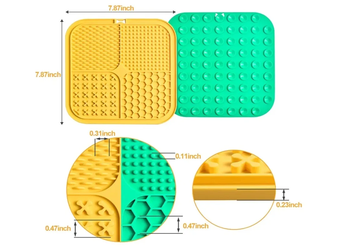 Pet Licking Mat with Spatula - Slow Feeder for Dogs and Cats image indicator(7)