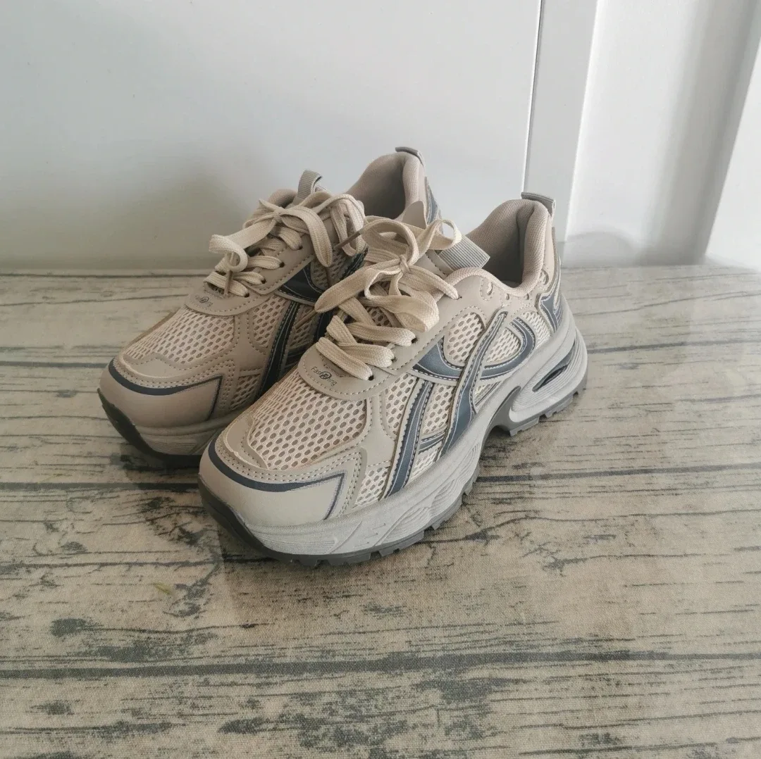 Brand New Beige and Grey Fashion Sneakers for women image indicator(7)