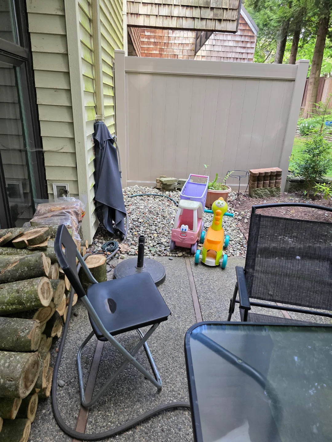Patio Set - 4 Chairs and Glass-Top Table image indicator(4)