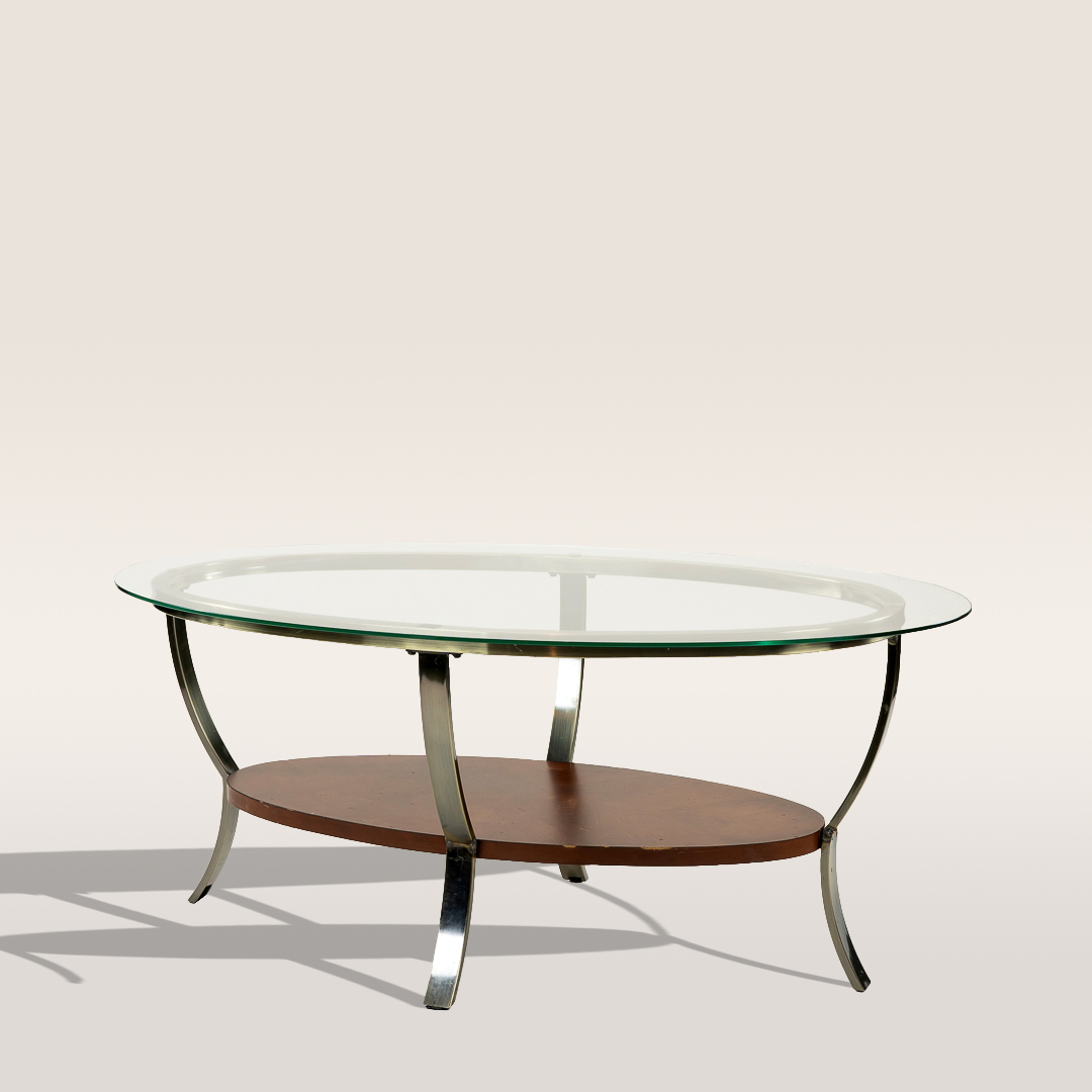 Glass & Metal Coffee Table Elegant and Modern