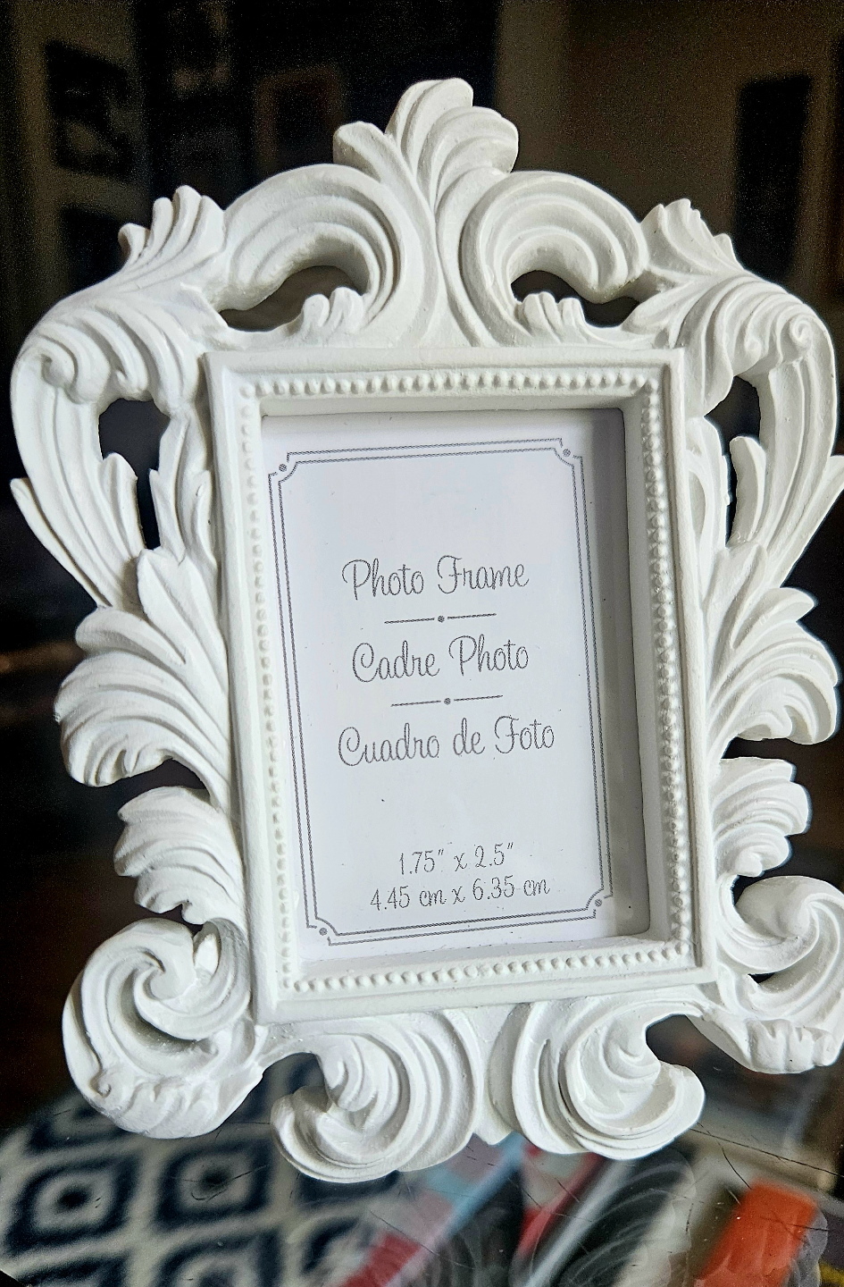 Miniature White Ornate Photo Frame - photo 3