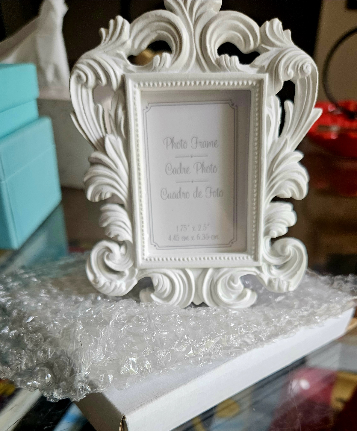 Miniature White Ornate Photo Frame - photo 4