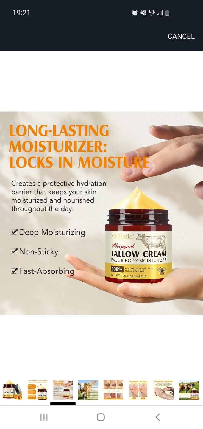 Meifuenla Whipped Tallow Cream Face & Body Moisturizer - photo 3