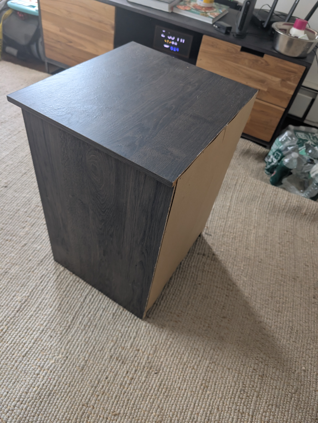 Dark Gray One-Drawer Nightstand - photo 2