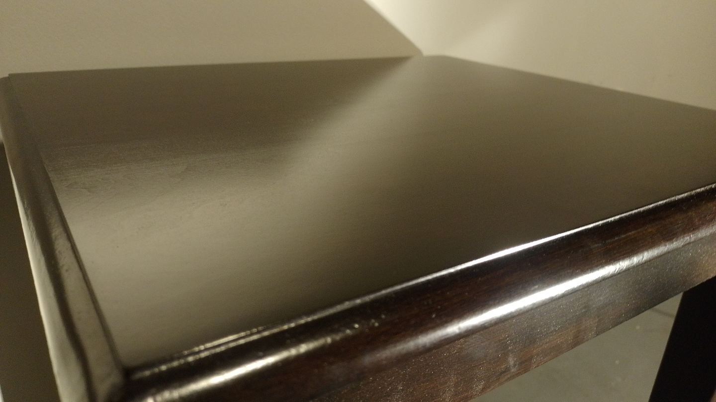 Vintage Solid Wood Rectangular Side Table – Polished Finish - photo 4