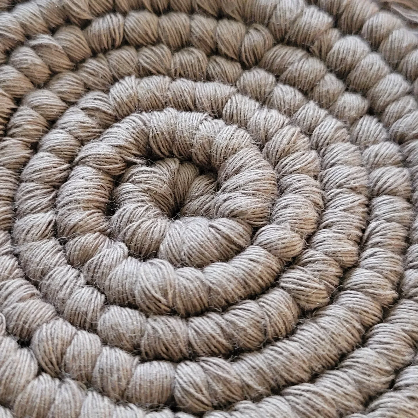 New.  Grey Macrame Coasters image indicator(6)