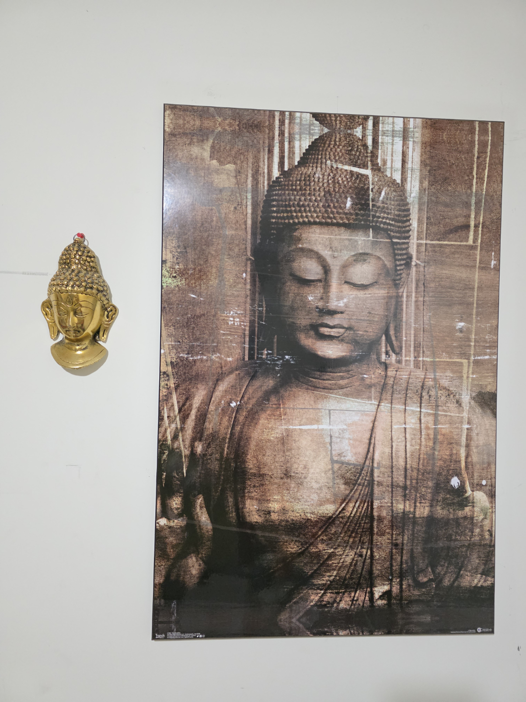 Large Buddha Poster and Small Buddha Wall Hanging