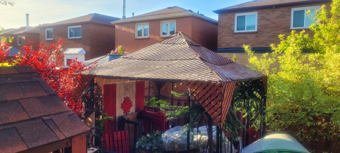 Outdoor Gazebo with Wooden Roof - photo 2