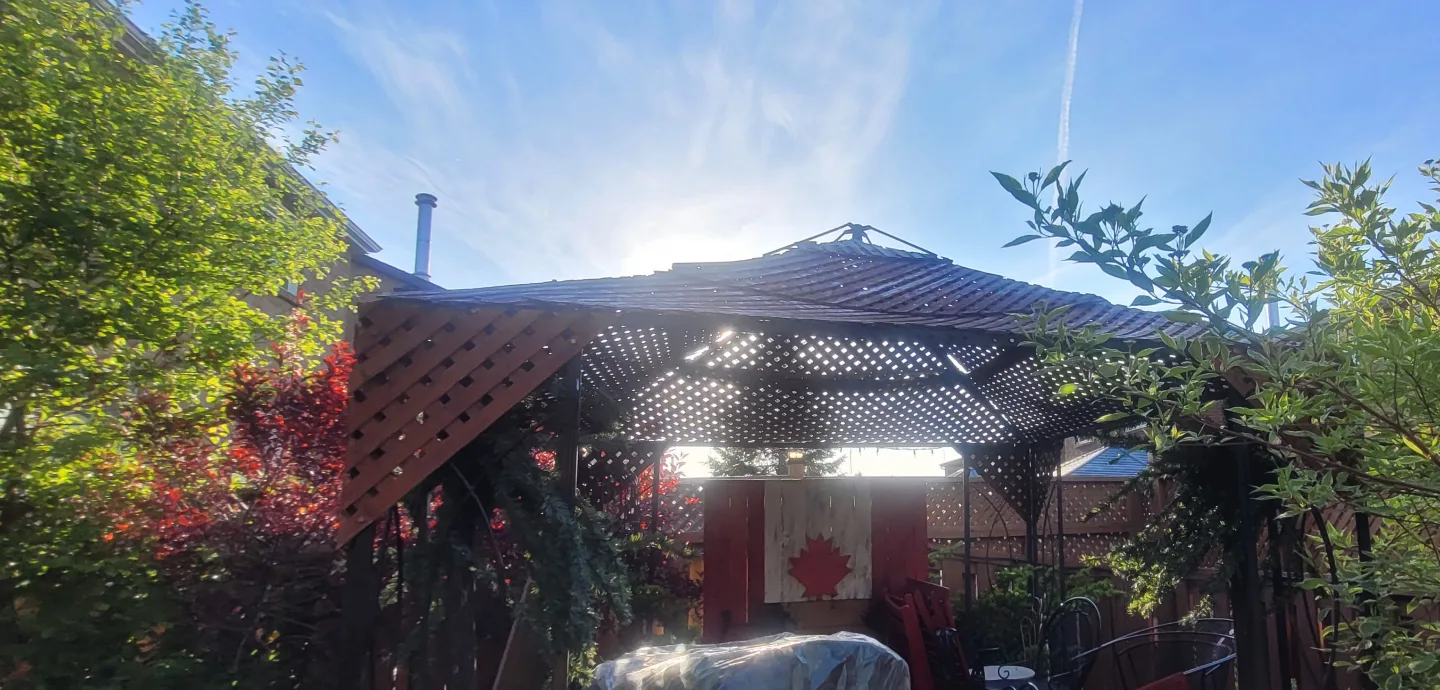 Outdoor Gazebo with Wooden Roof image indicator(6)
