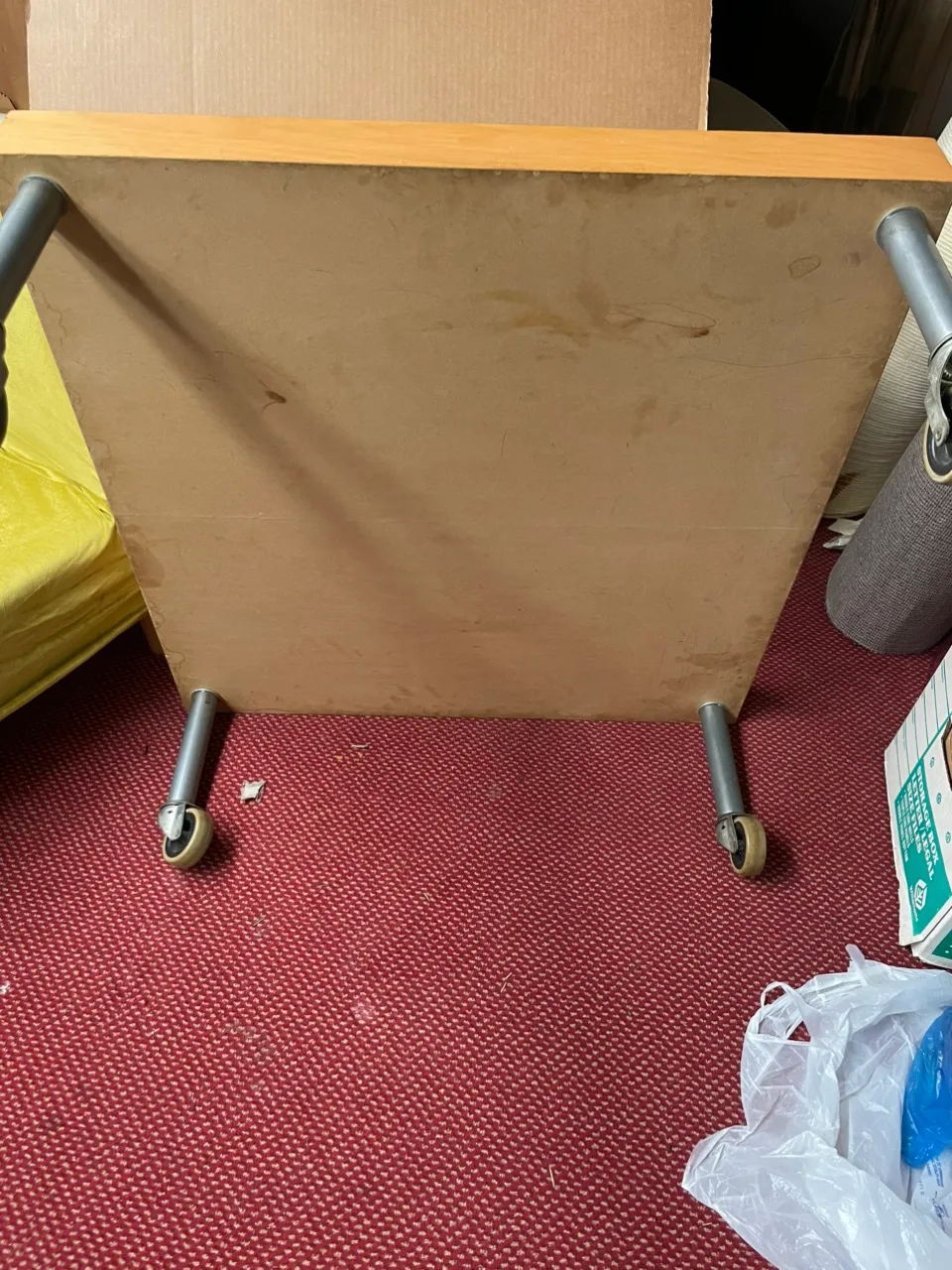 Modern Low Square Accent Coffee Table With Wheels image indicator(4)