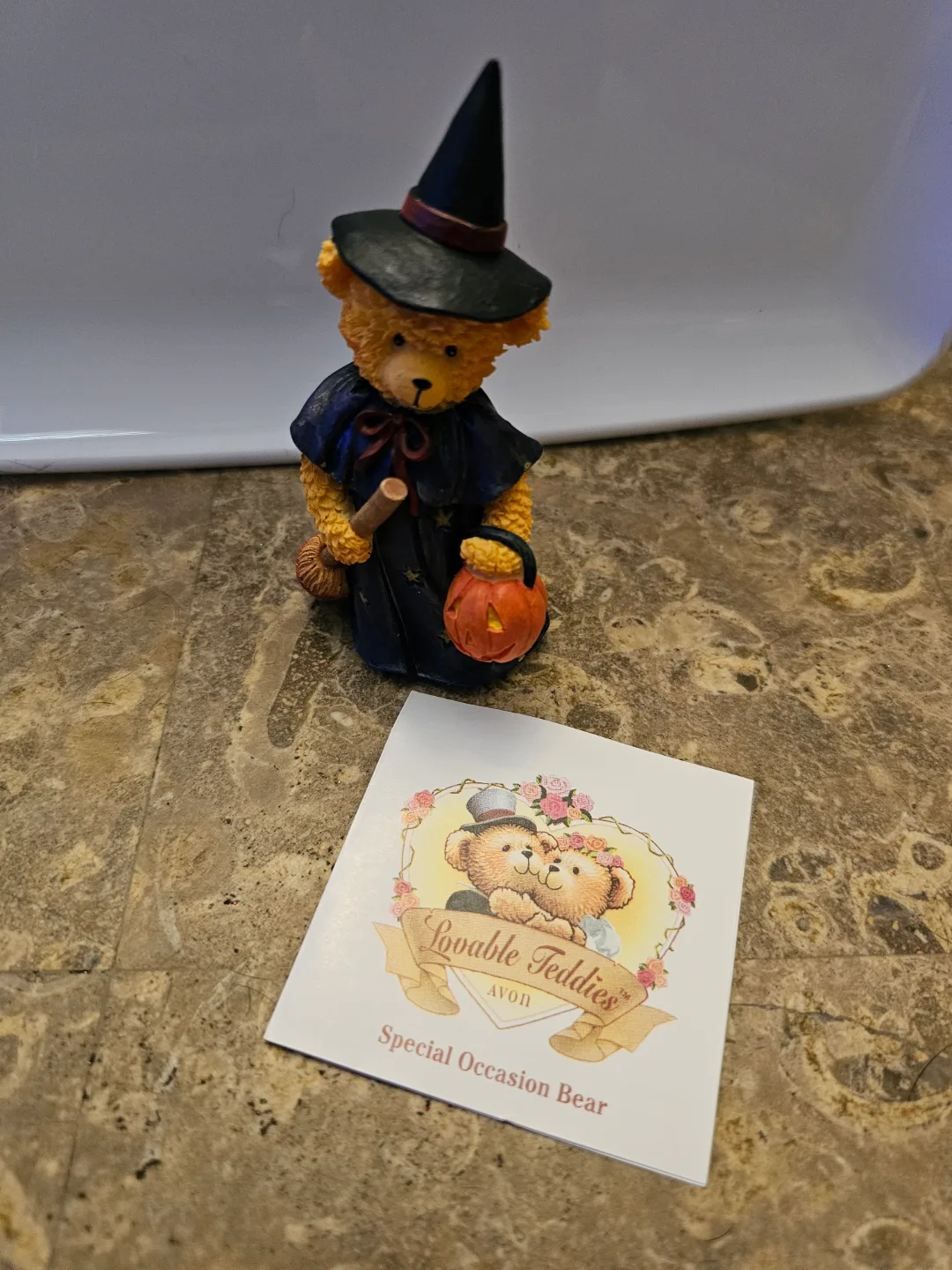 Avon Lovable Teddies Halloween Special Occasion Bear Figurine image indicator(3)