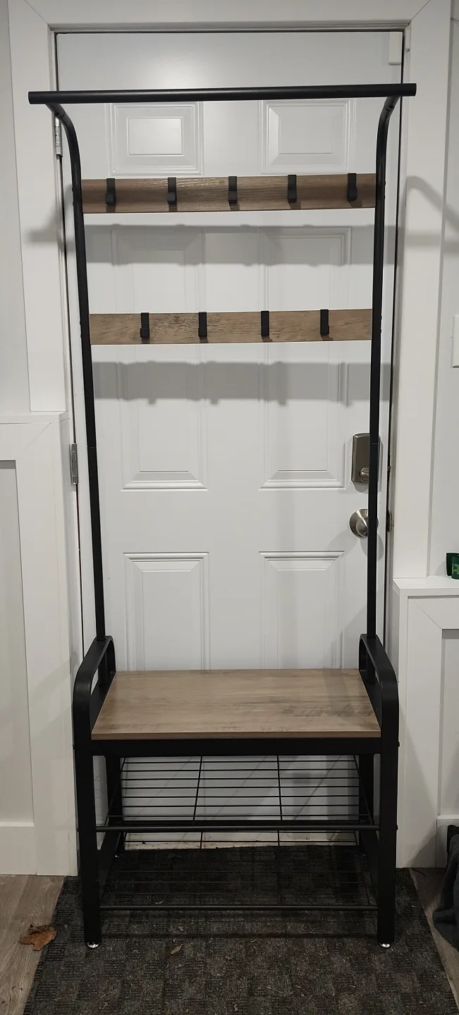 Freestanding Hall Tree with Bench and Shoe Rack thumbnail