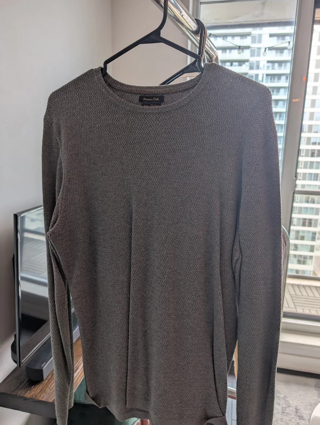 Massimo Dutti Grey Crewneck Sweater thumbnail