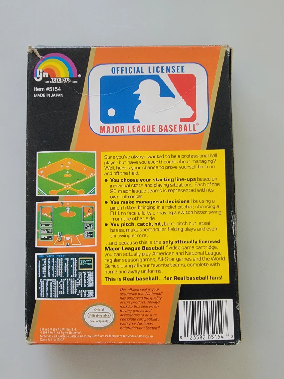 Vintage Nintendo NES Major League Baseball Game image indicator(3)