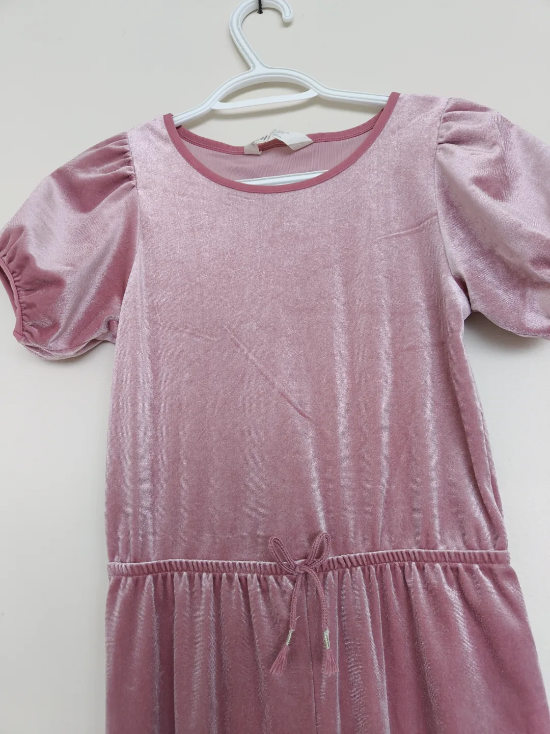 Girls' Pink Velvet Jumpsuit Size 10 image indicator(2)
