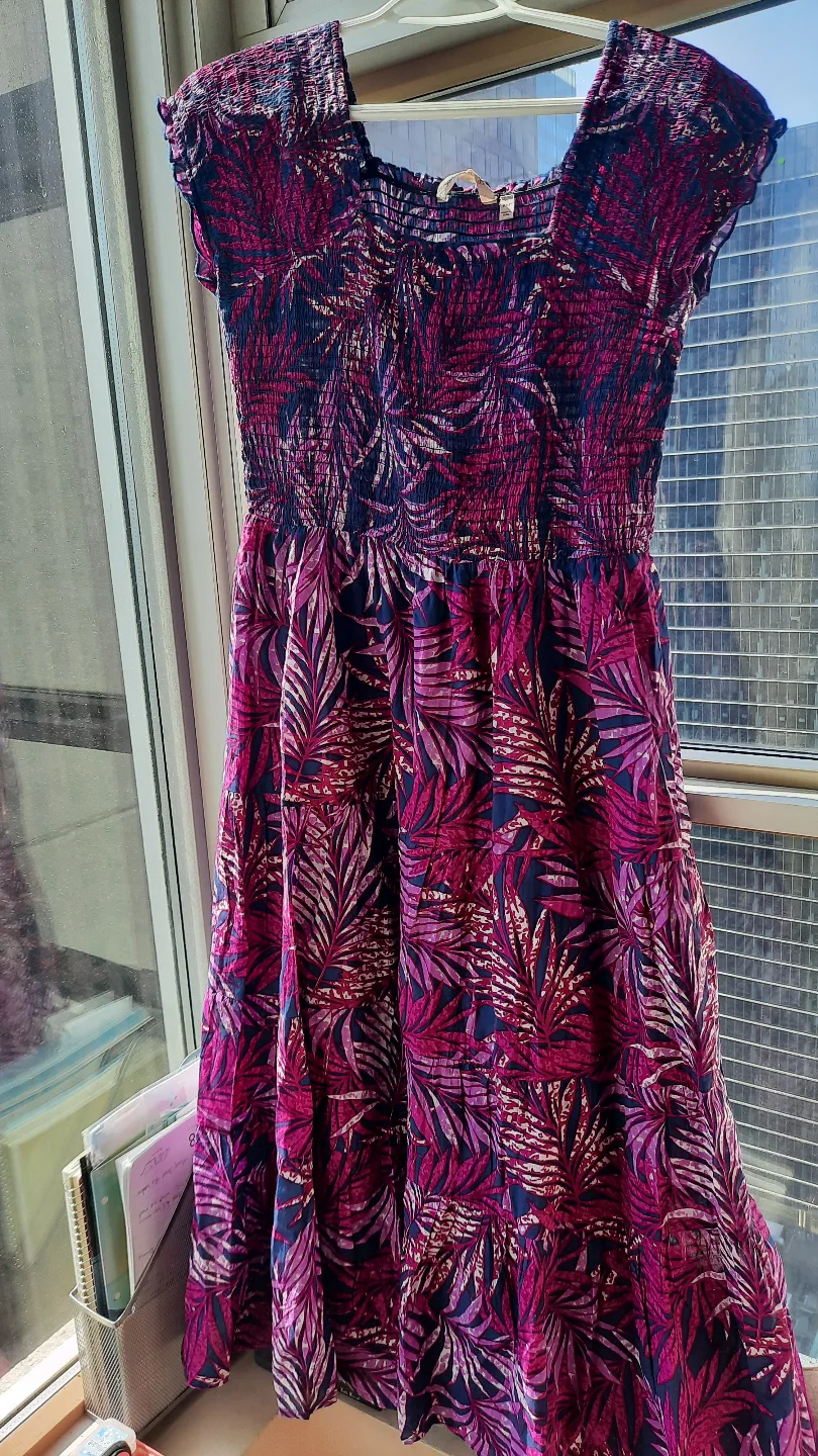Soft Surroundings Purple Floral Summer Dress Size M  2 for 12 thumbnail