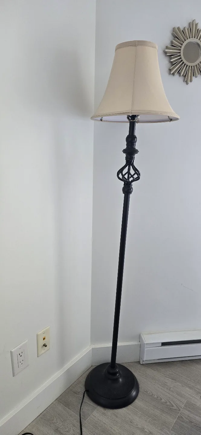 Floor Lamp with Beige Shade image indicator(2)