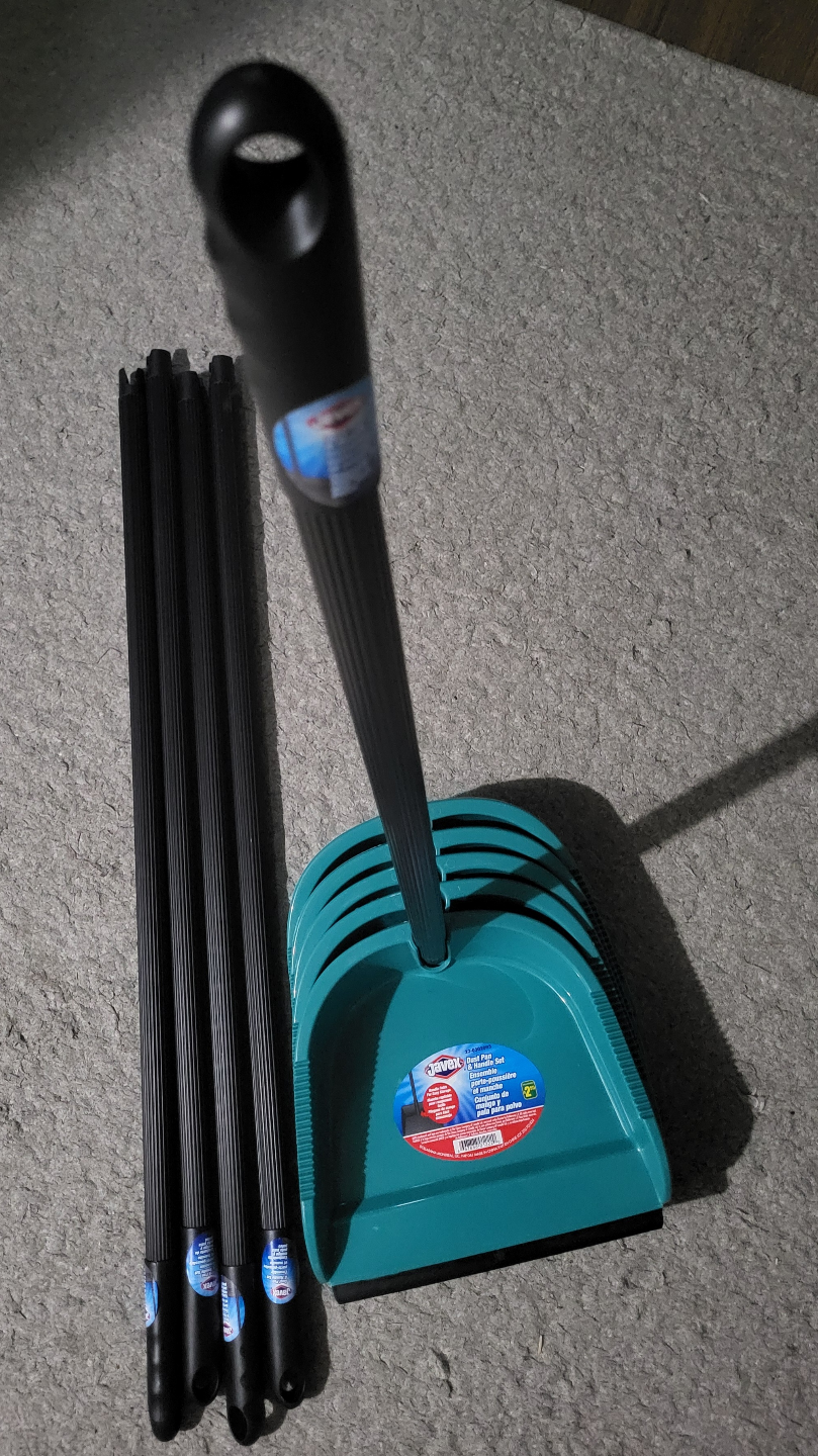 4 Dust Pan and Handle Set