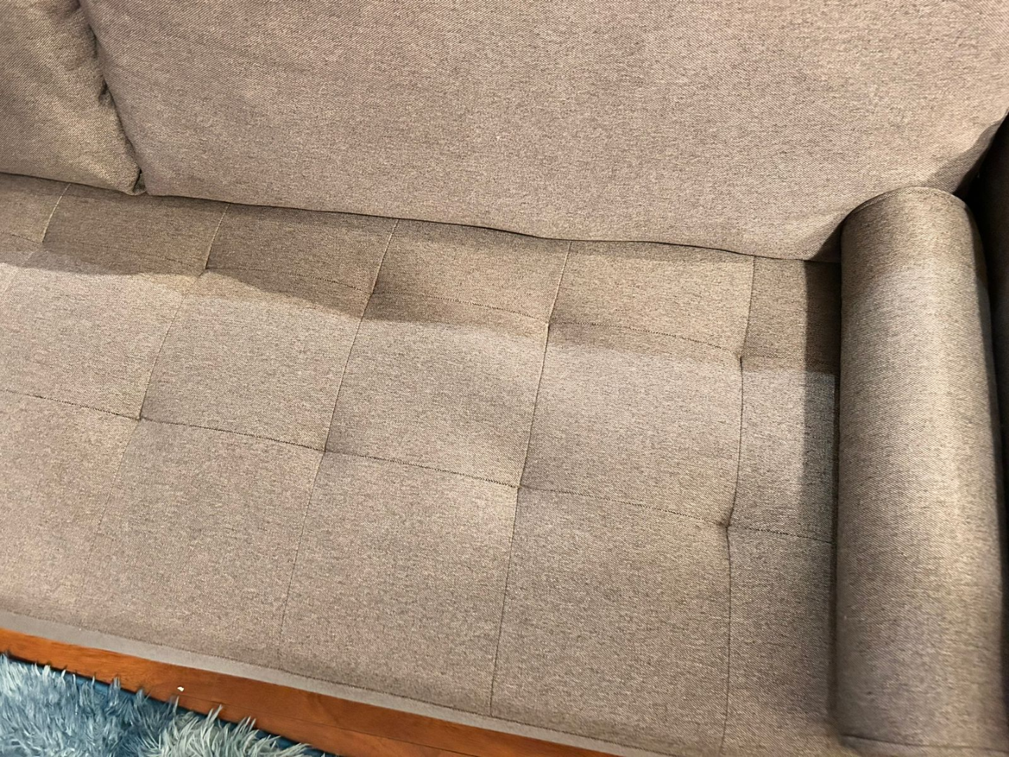 Stylish 3-Seater Grey Sofa Couch - photo 4