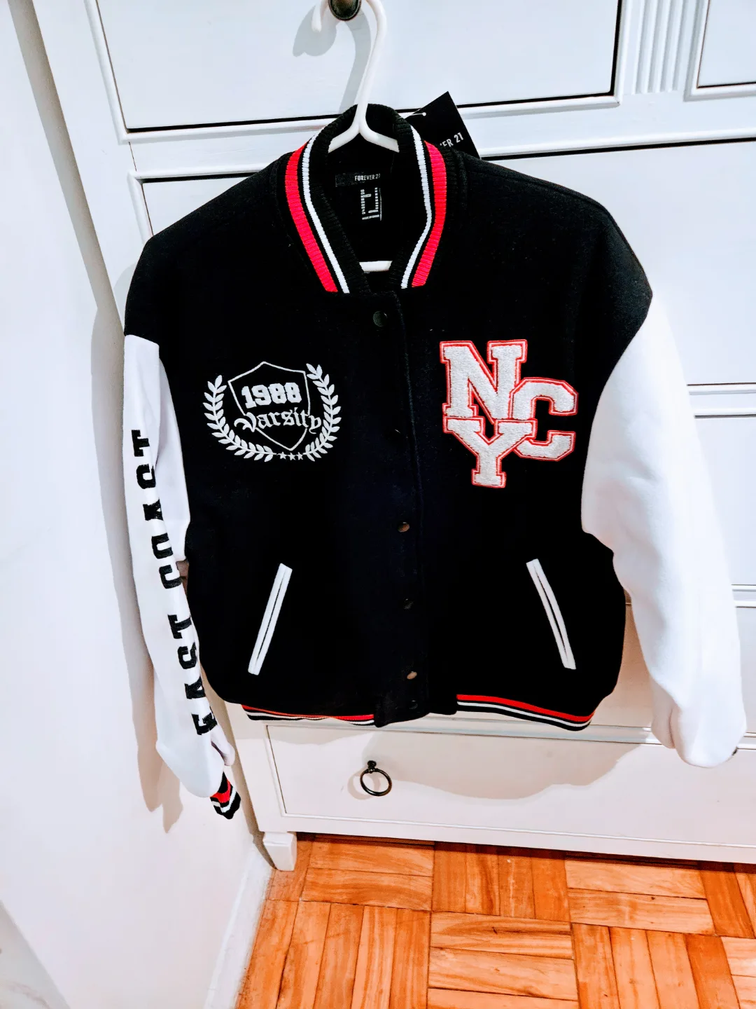 NWT)NYC Varsity Womens Jacket - Size Medium thumbnail