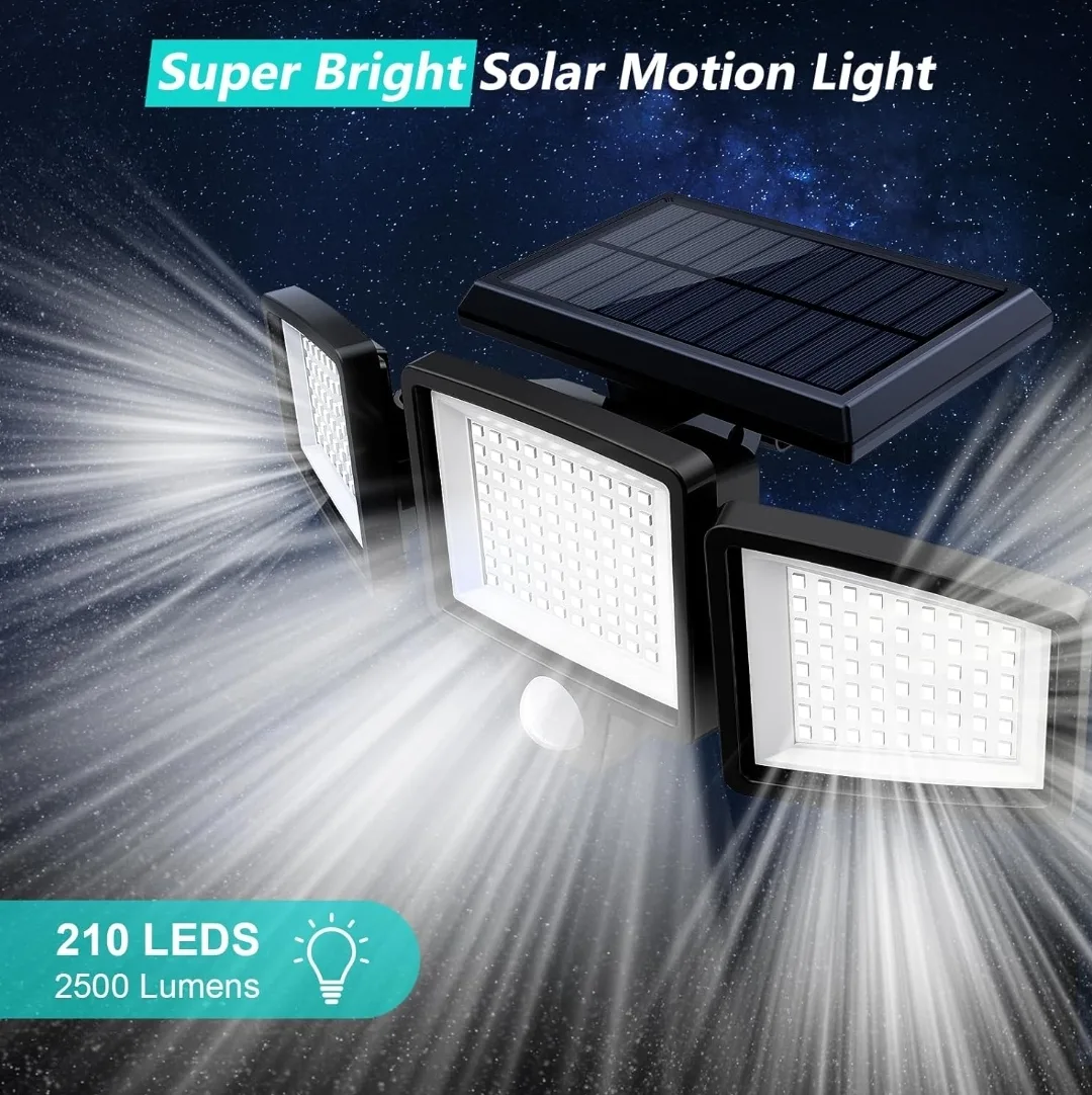 NEW Solar Motion Sensor Light – 2500LM | 210 LEDs + Remote image indicator(7)