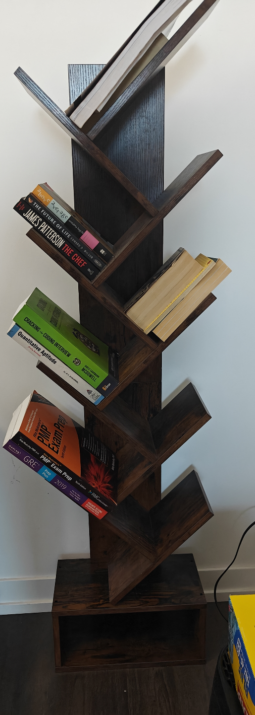 Rustic Brown Wooden Bookcase
