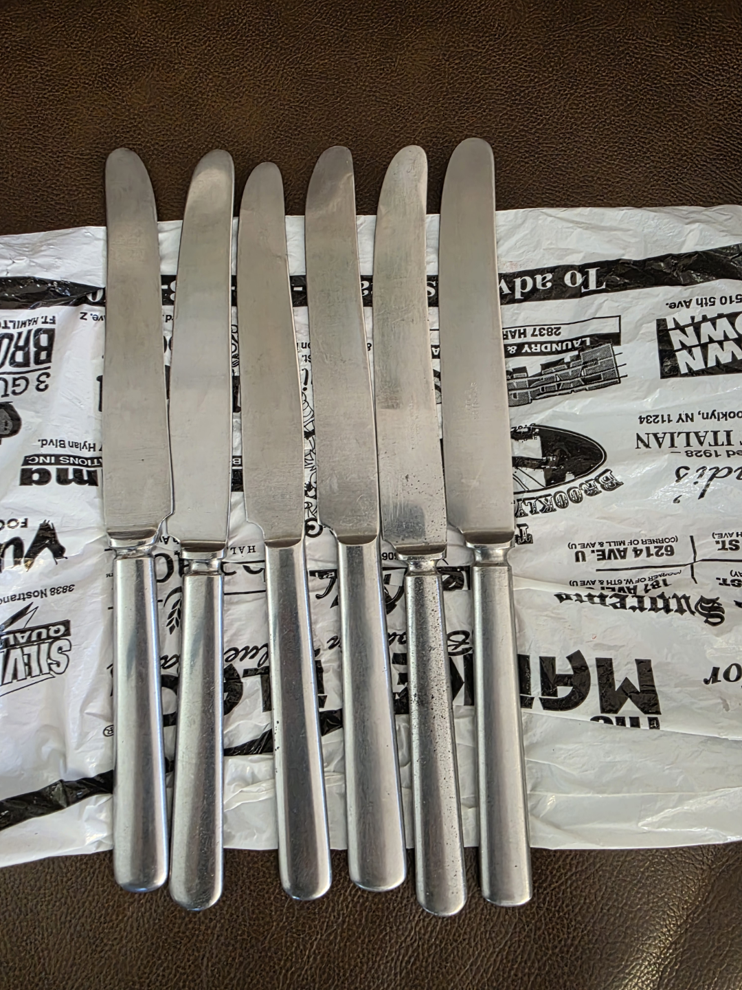 Vintage Silverware Set - Six Dinner Knives