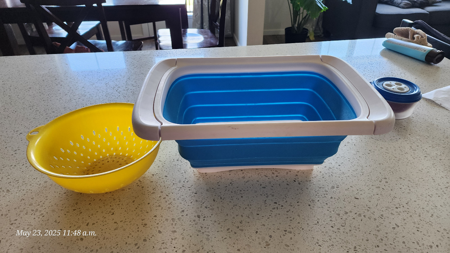 Collapsible Silicone Dish Drying Basket and Colander Set