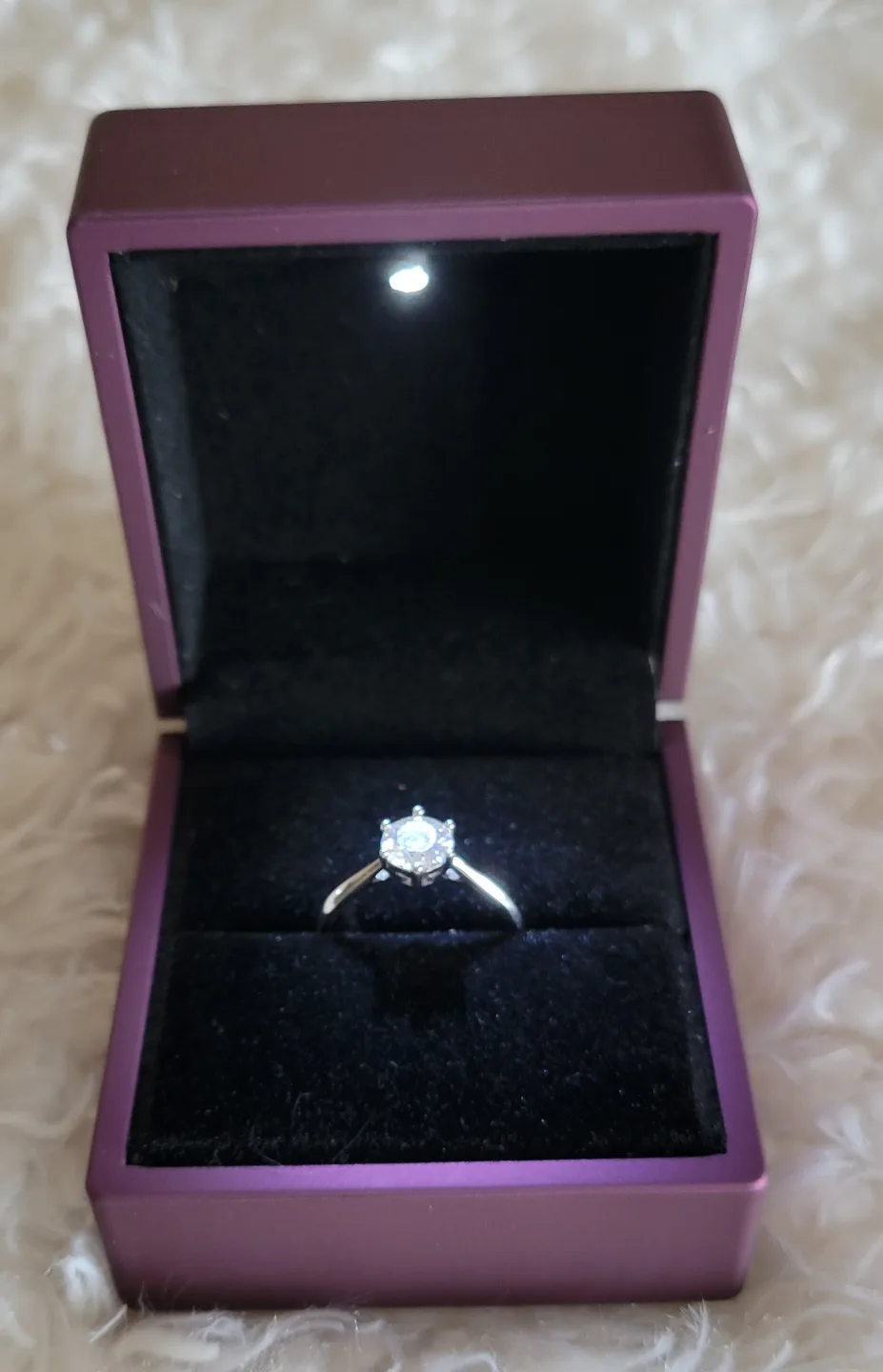 1 carat moissanite on 925 Sterling Silver Solitaire Ring image indicator(5)