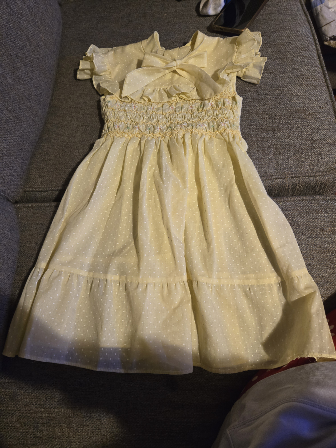 Vintage Folly Flinders Girls' Hand Smocked Dress, Size 6