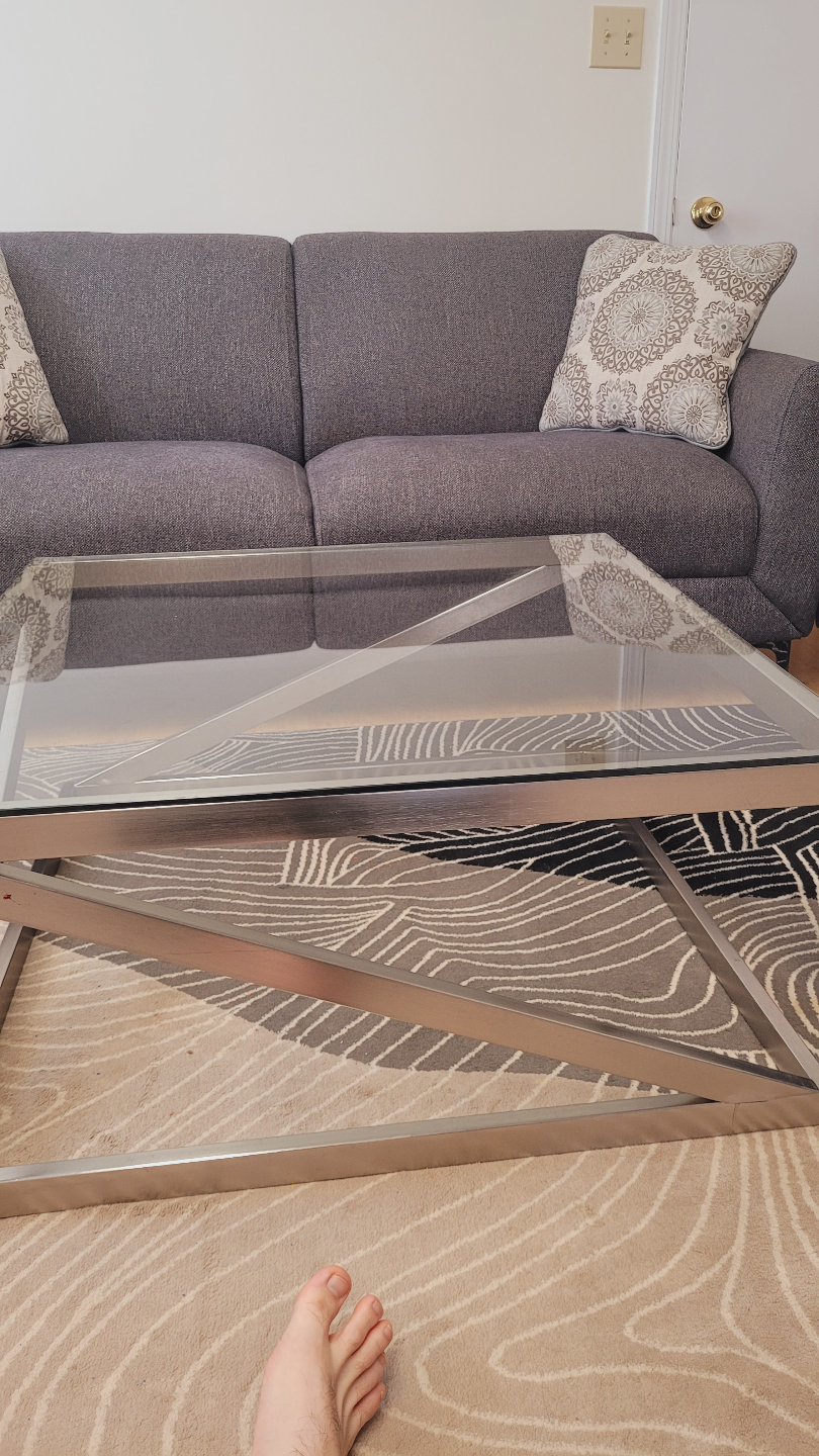 Sully Modern Glass Top Coffee Table - photo 2