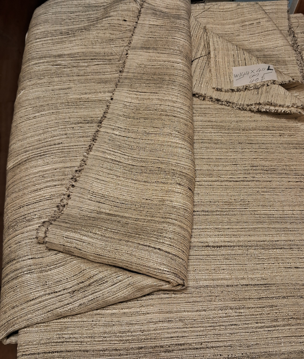 4 yards Cream and Brown  Fabric -(pick up before friday) - photo 2