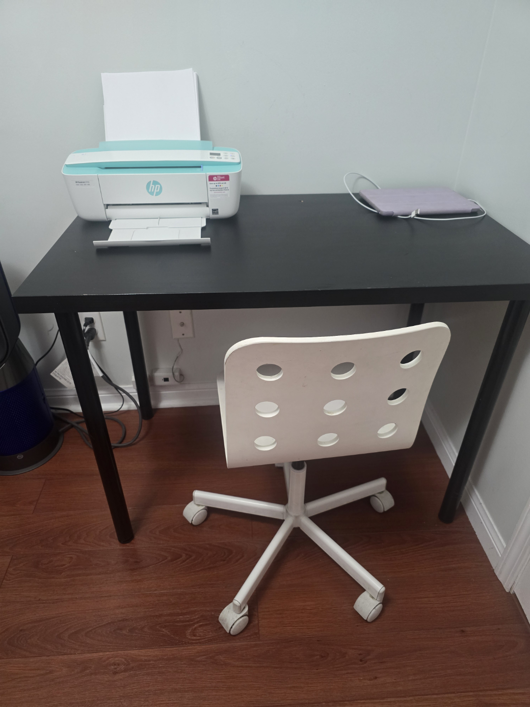 Black Computer Desk with Chair