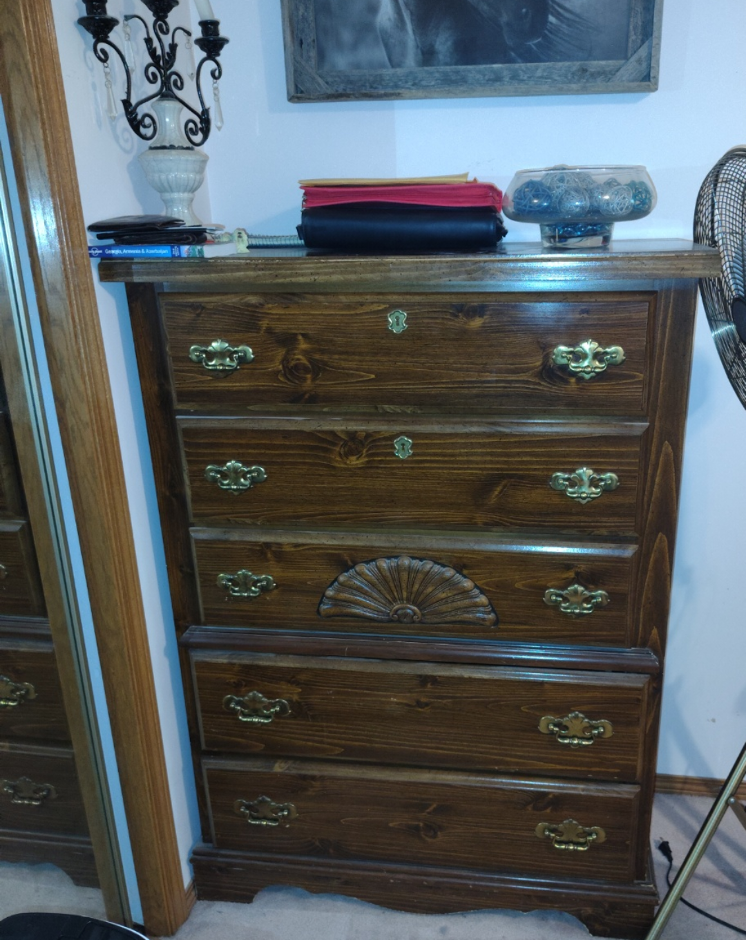 Dark Brown Wooden Bedroom Set - photo 3