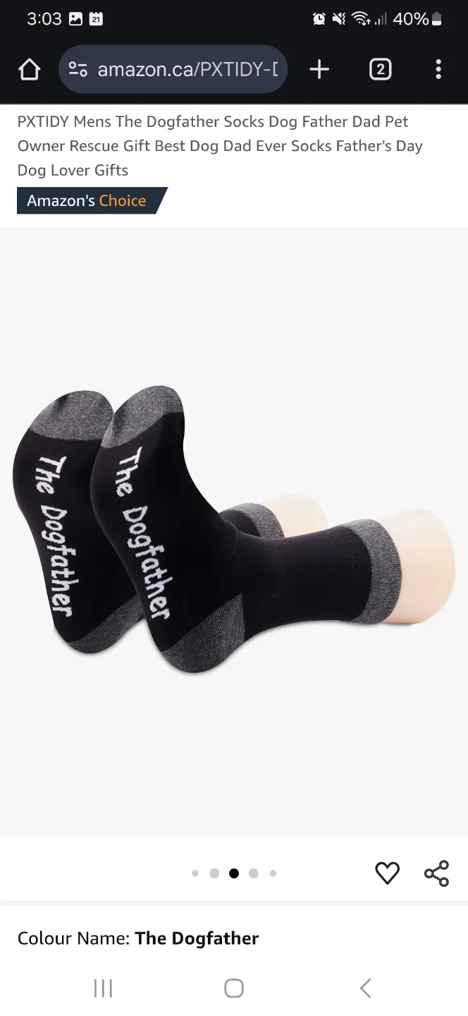 🆕️The Dogfather socks for men, size 4-15 image indicator(3)