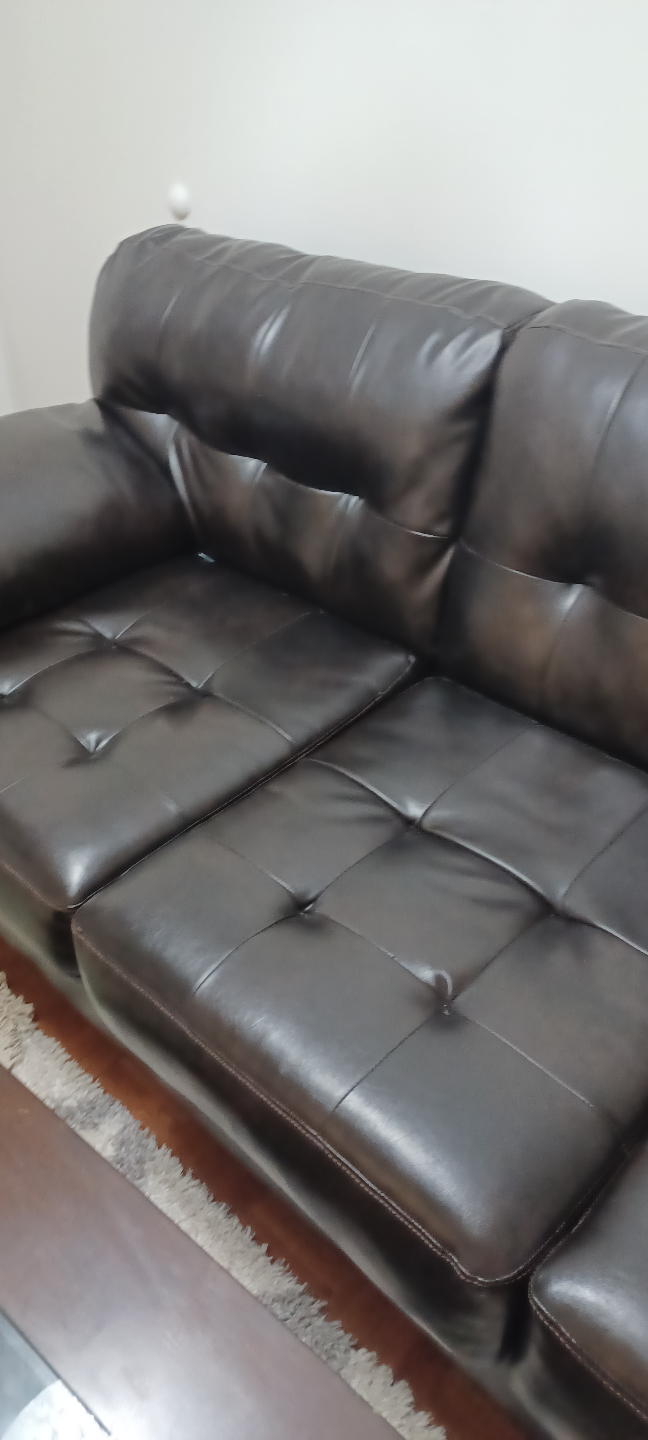 Black L shaped Leather Sectional Sofa - photo 2