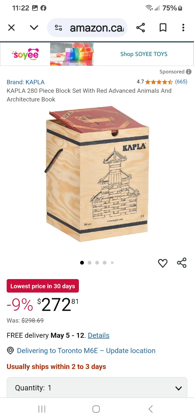 KAPLA 280 Piece Block Set with Architecture Book thumbnail