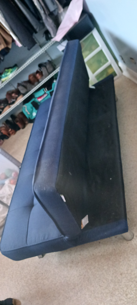 Navy Blue Futon Sofa Bed - photo 3