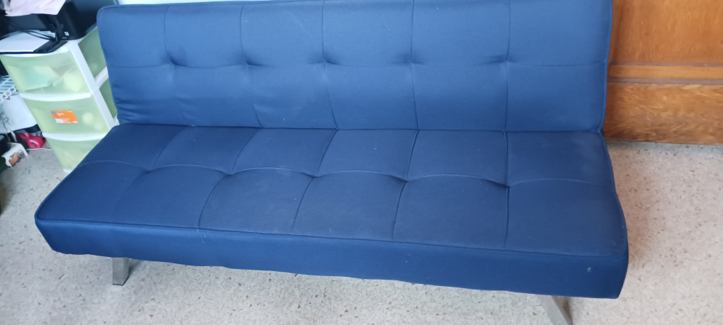 Navy Blue Futon Sofa Bed - photo 4