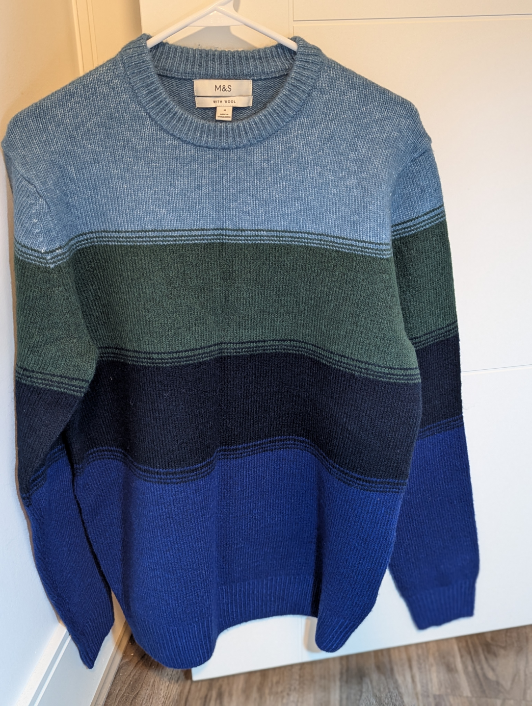 Men's M&S Wool Blend Jumper - Size Medium NEW UNUSED - photo 2