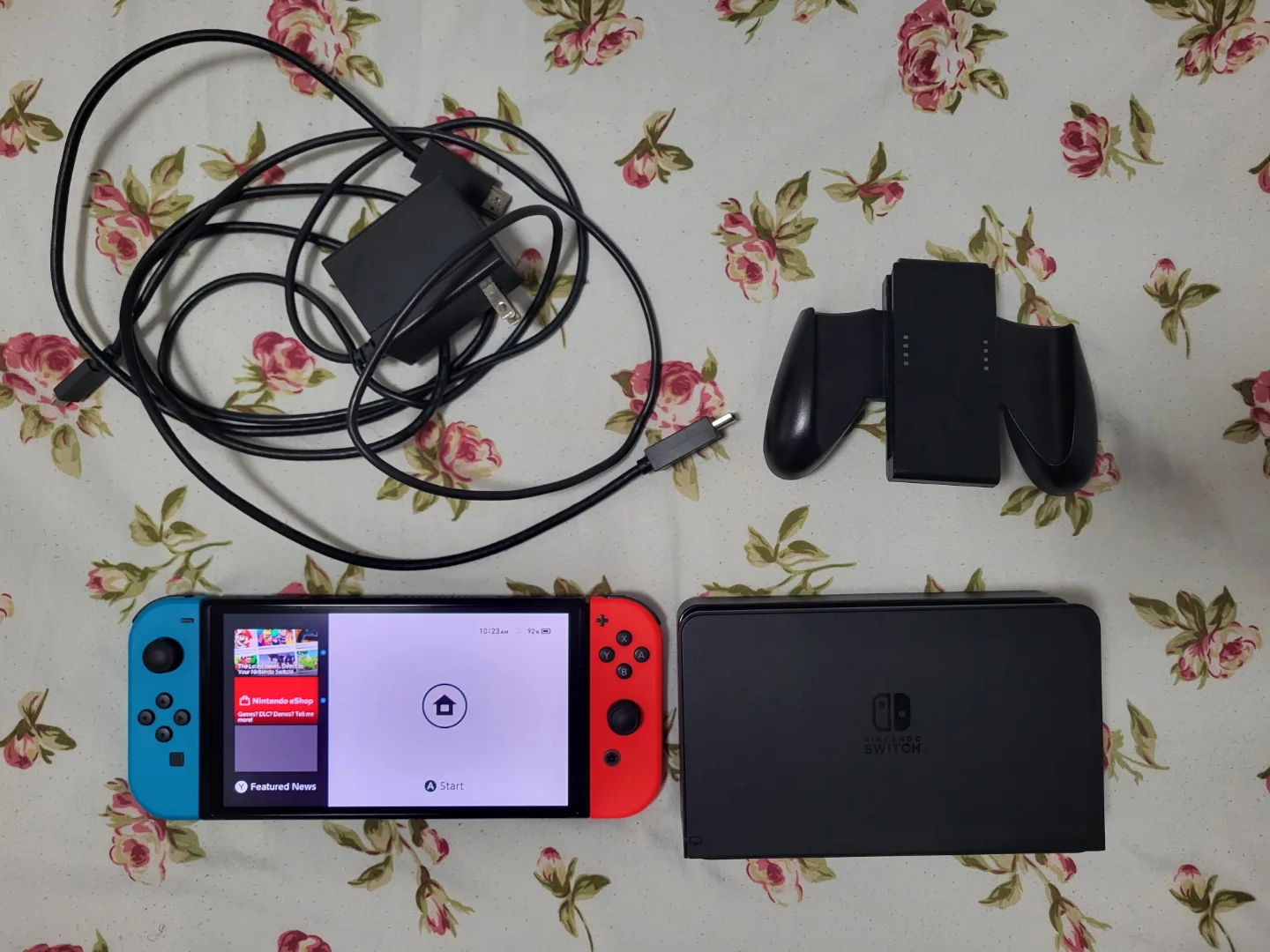 Nintendo Switch OLED Console - Neon Red & Blue Joy-Cons thumbnail