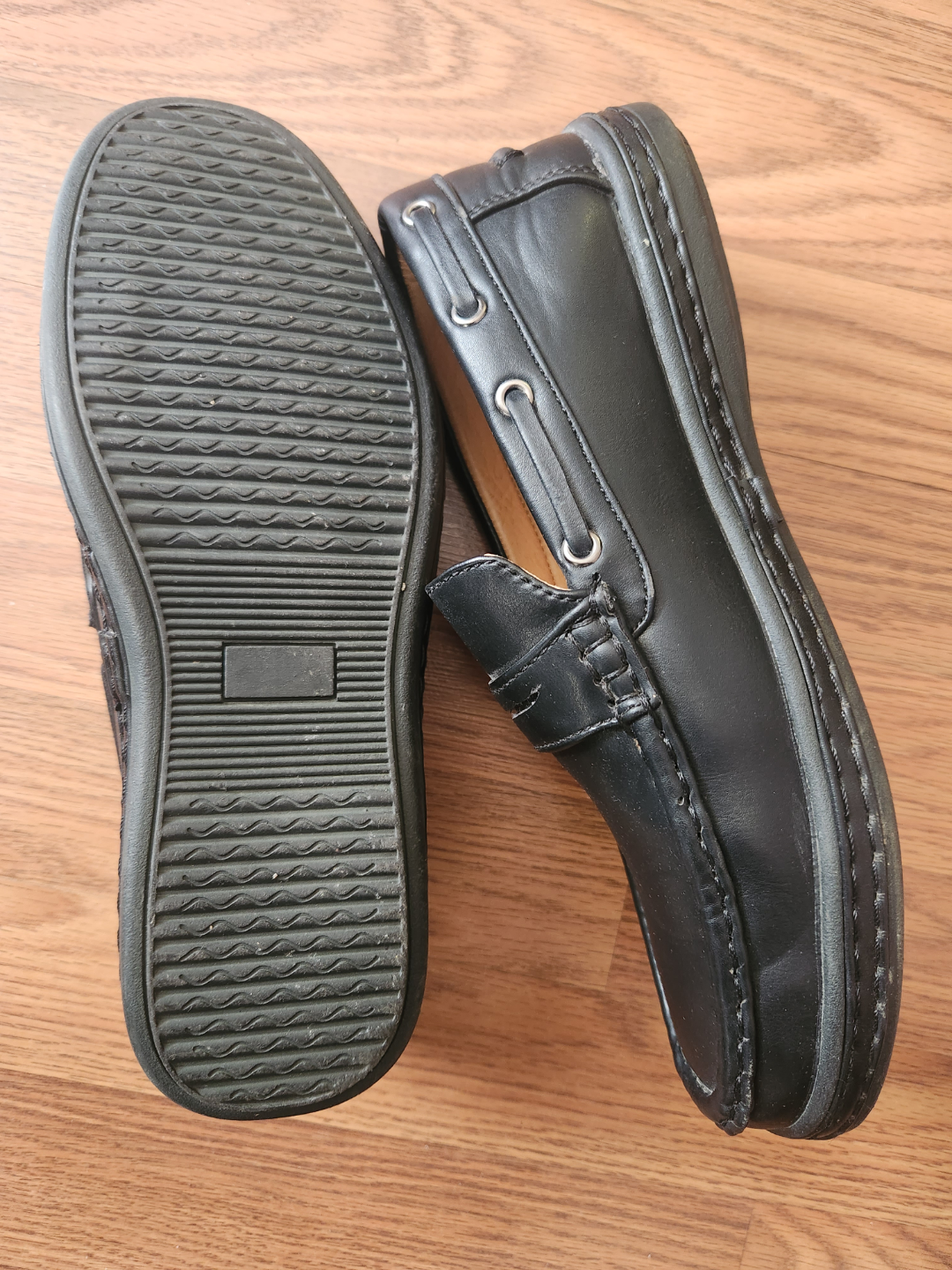 Boy's Black Rocus Comfort Leather Loafers - Size 6.5 - photo 2