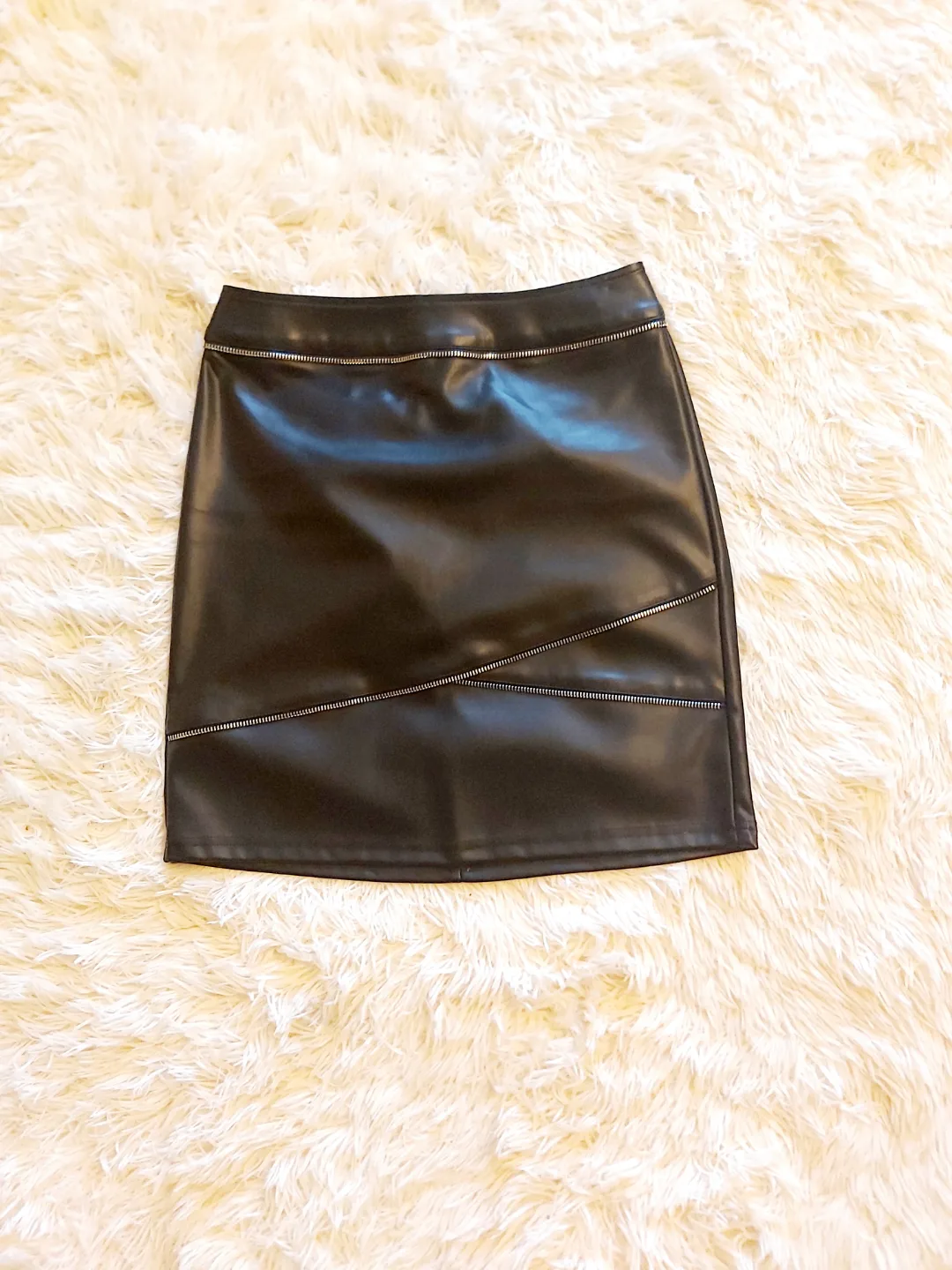 XS-S Black Faux Leather mini Skirt thumbnail