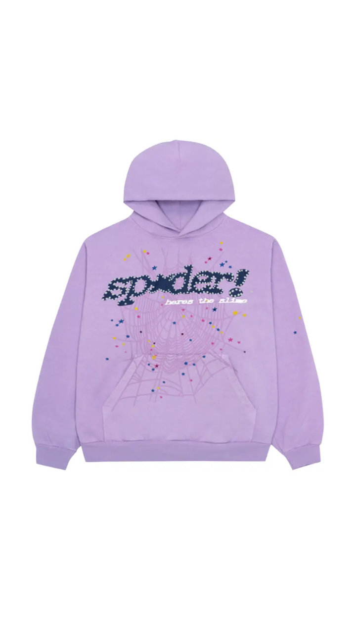 purple acái sp5der hoodie