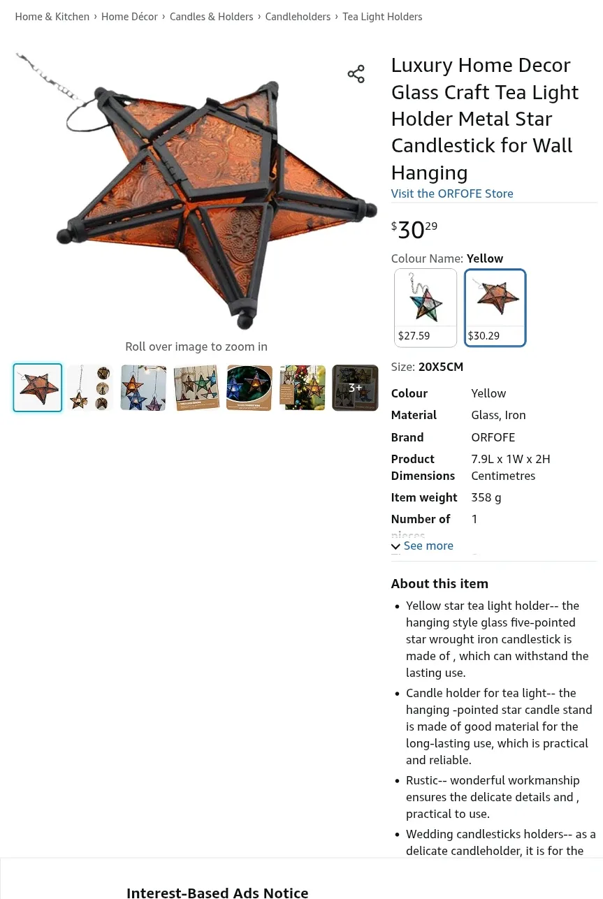 Green Glass Star Lantern image indicator(6)