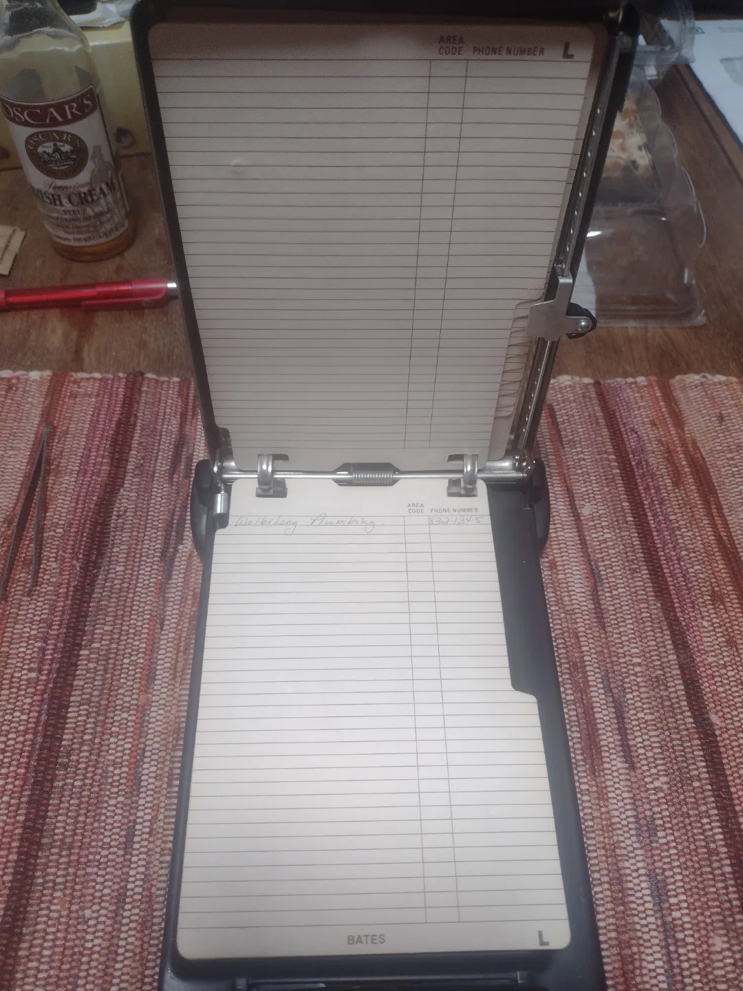 Vintage Bates Cavalier model. Phone Number Address Book image indicator(3)