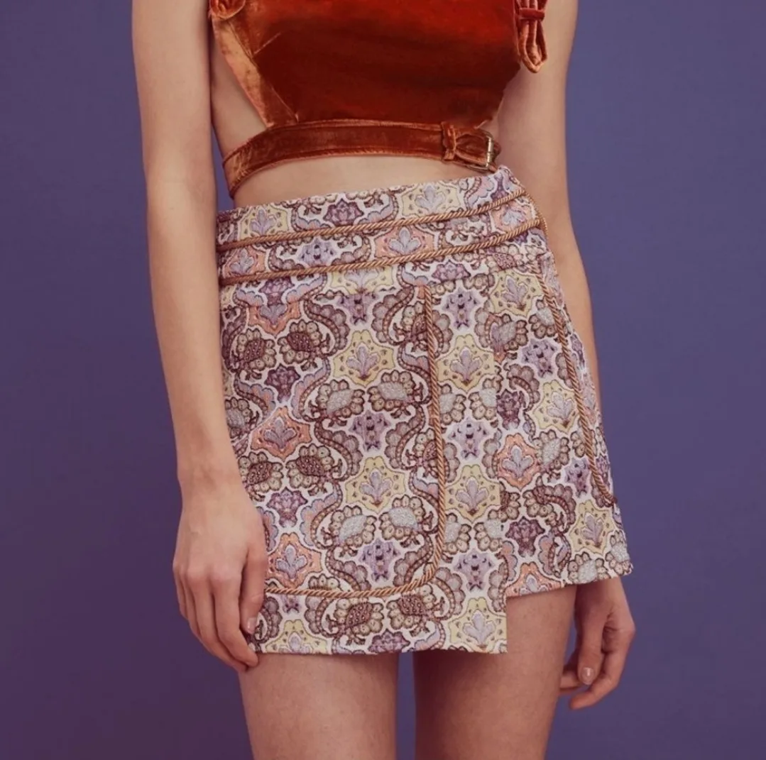 For Love & Lemons Embroidered Mini Skirt image indicator(4)