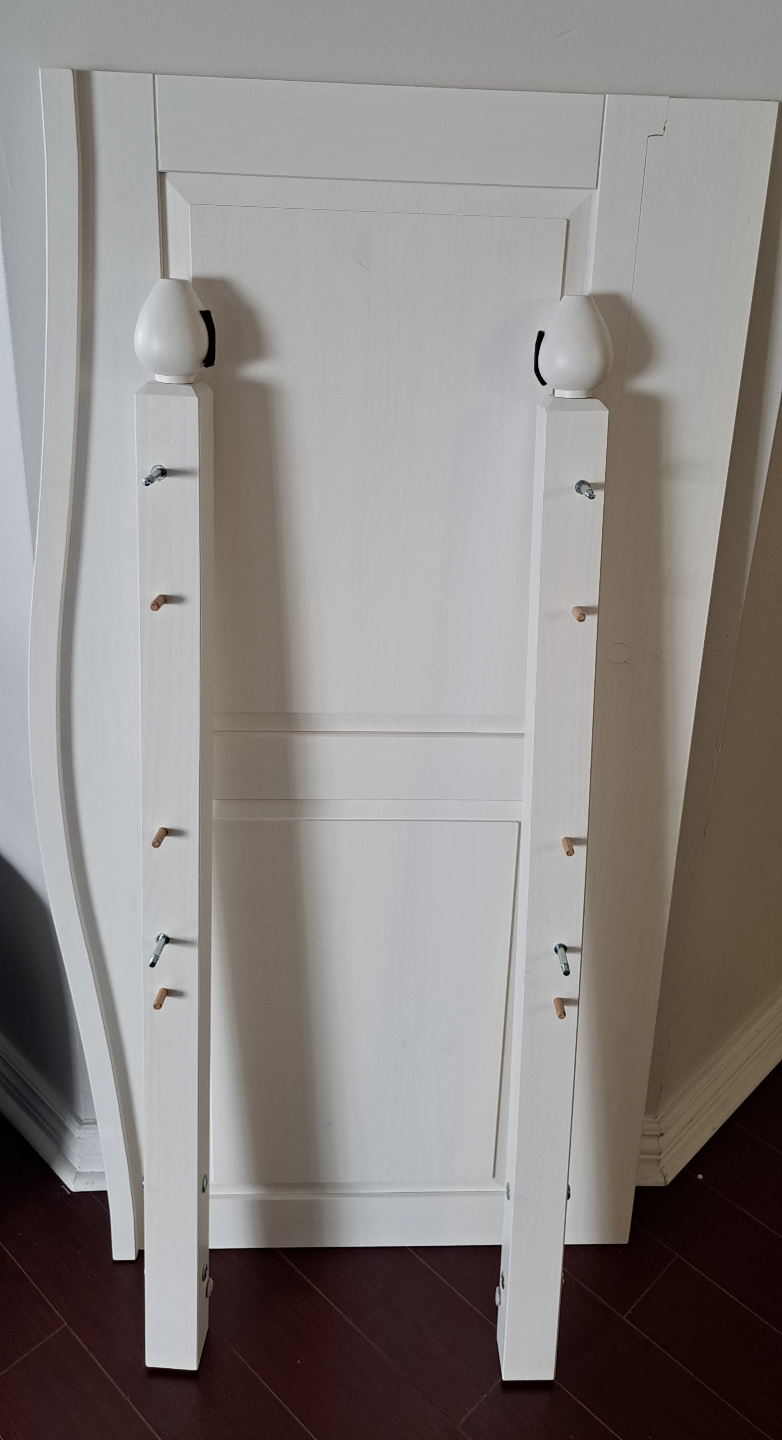 White Wooden Headboard for Queen Bed - photo 2